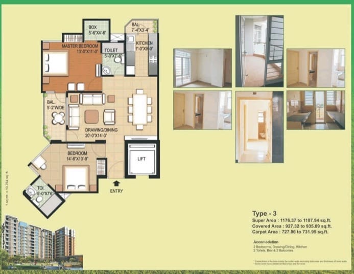 2BHK Furnished Apartment at RG Euphoria, Vrindavan Yojna, Lucknow